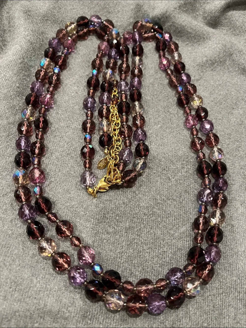 Joan Rivers Purple Faceted Crystal Necklaces (Set of 2)
